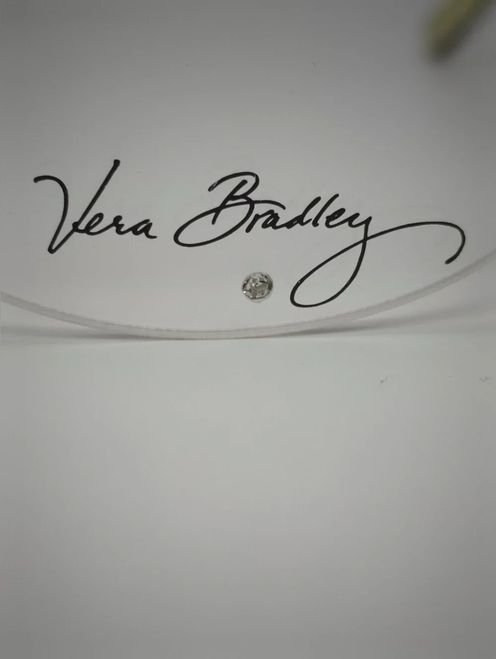 Lola. Vera Bradley Women's Semi-Rimless Glasses in Brown Matte. Small.